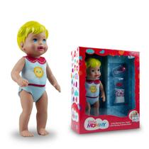 Boneca Little Mommy Cuidados Loira Menina Acessórios Mattel Brincadeira Mamadeira Chupeta Infantil - Pupee