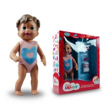 Boneca Little Mommy Cuidados Morena Menina Acessórios Mattel Brincadeira Mamadeira Infantil Bebe - Pupee