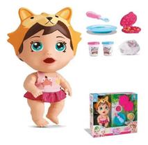 Boneca Littledoll Bichinhos Come Caquinha Divertoys Massinha