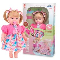 Boneca Loira Educativa Larissa Com Chupeta Fala 74 Frases