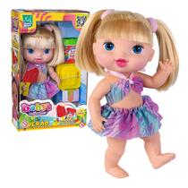 Boneca Loira Olá Verão Com Massinha e Molde P/ Fazer Sorvete Boneca Loira Olá Verão Com Massinha e Molde P/ Fazer Sorvete