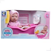 Boneca Love Born Banho Divertido Rosa 2382 Cotipla