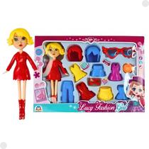 Boneca Lucy Fashion Girl C/ Acessórios Coloridos 7000B - Braskit