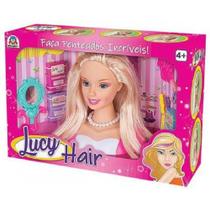 Boneca Lucy Hair C/ Acessórios Penteados Incríveis - Braskit
