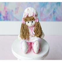 Boneca luiza mini infantil - vestido floral.