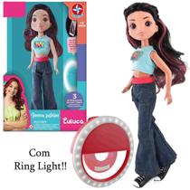 Boneca Luluca Fashion com Acessório Ring Light para Celular - Estrela