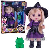 Boneca Luna Bruxinha Halloween Com Chaveiro e Mascaras Boneca Luna Bruxinha Halloween Com Chaveiro e Mascaras