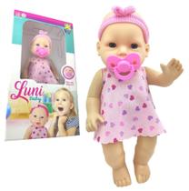 Boneca Luni Baby Com Chupeta 636 - Divertoys