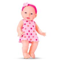 Boneca Luni Baby Ven Com Chupeta Em Vinil