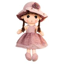 Boneca macia ikasus com roupas, lindo brinquedo de boneca de pano de 45 cm