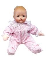 Boneca Madame Alexander Baby Huggums com roupa xadrez rosa