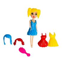 Boneca Maggie Fashion + Acessórios - Plástico - 16cm x 4cm Boneca Maggie Fashion + Acessórios - Plástico - 16cm x 4cm
