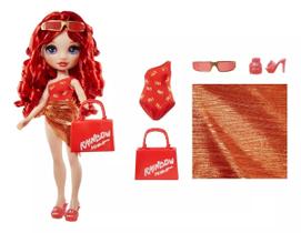 Boneca Maiô Vermelho Rainbow High Ruby Fashion Doll 4