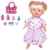 Boneca Marcelle By Loira Com 60 Frases De 40cm e Bolsinha