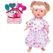 Boneca Marcelle Reborn Loira Fala 60 Frases e Bolsinha Bebê Boneca Marcelle Reborn Loira Fala 60 Frases e Bolsinha Bebê