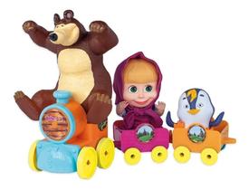 Boneca Masha e o Urso 18cm - Trenzinho 30cm -