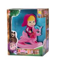 Boneca Masha E O Urso Masha Montada no Unicornio - Divertoys - Diver Toys