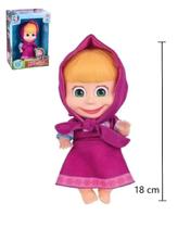 Boneca Masha Em Vinil Pequena da Masha e o Urso 18 Cm Brinquedo - Cotiplás