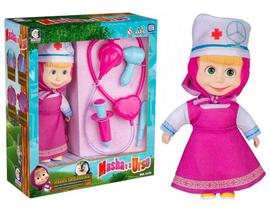 Boneca Masha Enfermeira Rosa Com Acessórios Ref 2570
