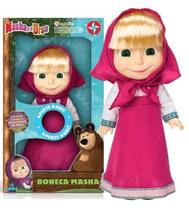 Boneca Masha Loira Em Vinil Grande 35cm Com Sons Masha E O Urso Estrela