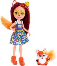 Boneca Mattel Enchantimals Felicity Fox com Flick de 15 cm de 3 a 8 anos