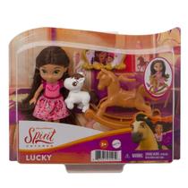 Boneca Mattel Spirit Untamed Young Lucky de 10 cm com 5 juntas