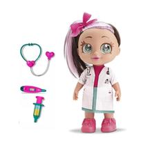 Boneca Médica 27cm Club Girls Caixa De Ambulância C/ Estetoscópio E Acess. Bee Toys