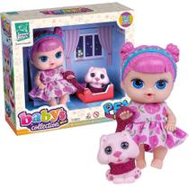 Boneca Menina Babys Collection Com Acessório Mini Pet - Super Toys - Supertoys