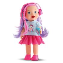 Boneca Menina Descolada Cabelo Colorido Bebe Suco Faz Xixi