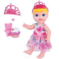 Boneca Menina Infantil Festa Cup Cake Ursinho e Coroa 31cm Boneca Menina Infantil Festa Cup Cake Ursinho e Coroa 31cm