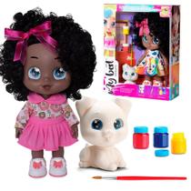 Boneca Menina Negra P/ Pintar Educativo My Best Pintura 950 - Bee Toys