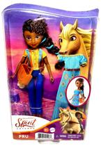 Boneca Menina Pru Morena Negra - Acompanha Vestido Adicional Bolsa E Acessório - Spirit Untamed Cavalgando Livre - DreamWorks - Mattel