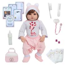 Boneca Menina Realista Girafinha com Bolsa Maternidade Boneca Menina Realista Girafinha com Bolsa Maternidade