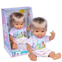 Boneca Menino Bebê Coleçao Down Loiro Cotiplas Brinquedo
