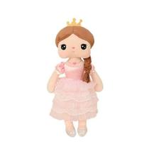 Boneca metoo angela 40cm princesa rosa com tranças