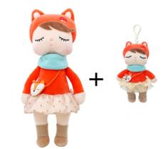 Boneca Metoo Angela Floresta Raposa 33 Cm + Mini 15 Cm - Original