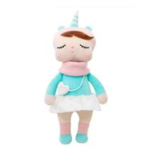 Boneca Metoo Coleção Floresta Unicornio 33cm Azul turquesa