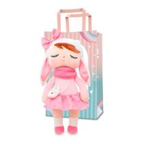 Boneca metoo doll original angela bichos floresta coelha 35cm com sacola