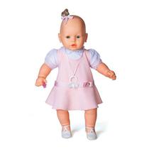 Boneca Meu Bebê Branco Vestido Rosa 60 cm - Estrela