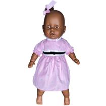 Boneca Meu Bebê Negra c/ Vestido - Estrela - ROSA