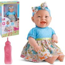 Boneca mia xixizinho com fralda + mamadeira na caixa - BAMBOLA