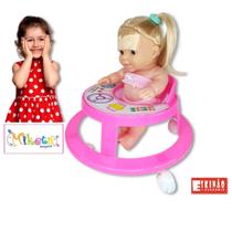 Boneca Miketuchas Baby com Andador - Miketa Brinquedos