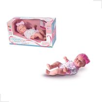 Boneca Mini Bebê Reborn Cheirinho De Amor Acordada 24cm - Milk Brinquedos