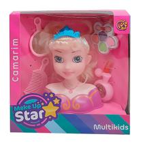 Boneca Mini Busto Camarim Make Up Star Loira BR1503 - Multikids - MULTILASER, MULTIKIDS