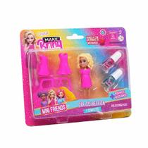 Boneca Mini Friends Dia de Beleza MK4090 Rosa - Polibrinq