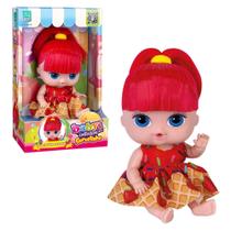 Boneca Mini Sorvetinho Morango Babys Collection Super Toys 607 Vinil Macio e Certificação Inmetro Boneca Mini Sorvetinho Morango Babys Collection Super Toys 607 Vinil Macio e Certificação Inmetro