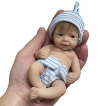 Boneca miniatura de silicone renascida ACESTAR Boy, corpo inteiro de 6 polegadas