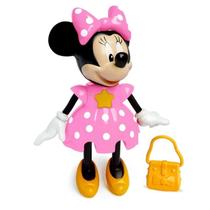 Boneca Minnie Conta Histórias Menina Rosa C/ Bolsinha Disney - Elka Brinquedos