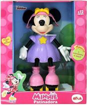 Boneca Minnie Mouse Patinadora Infantil Bolhas De Sabão Articulada Eletrônico Com Som Conta História Elka