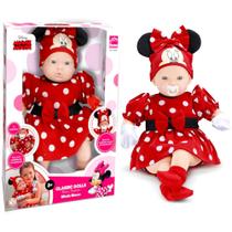Boneca Minnie na Caixa Bebê c/ Chupeta e Certidão Nascimento